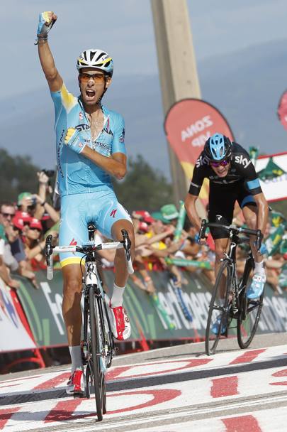Aru riesce a mettersi alle spalle un gigante come Chris Froome (Sky), re del Tour 2013. Bettini